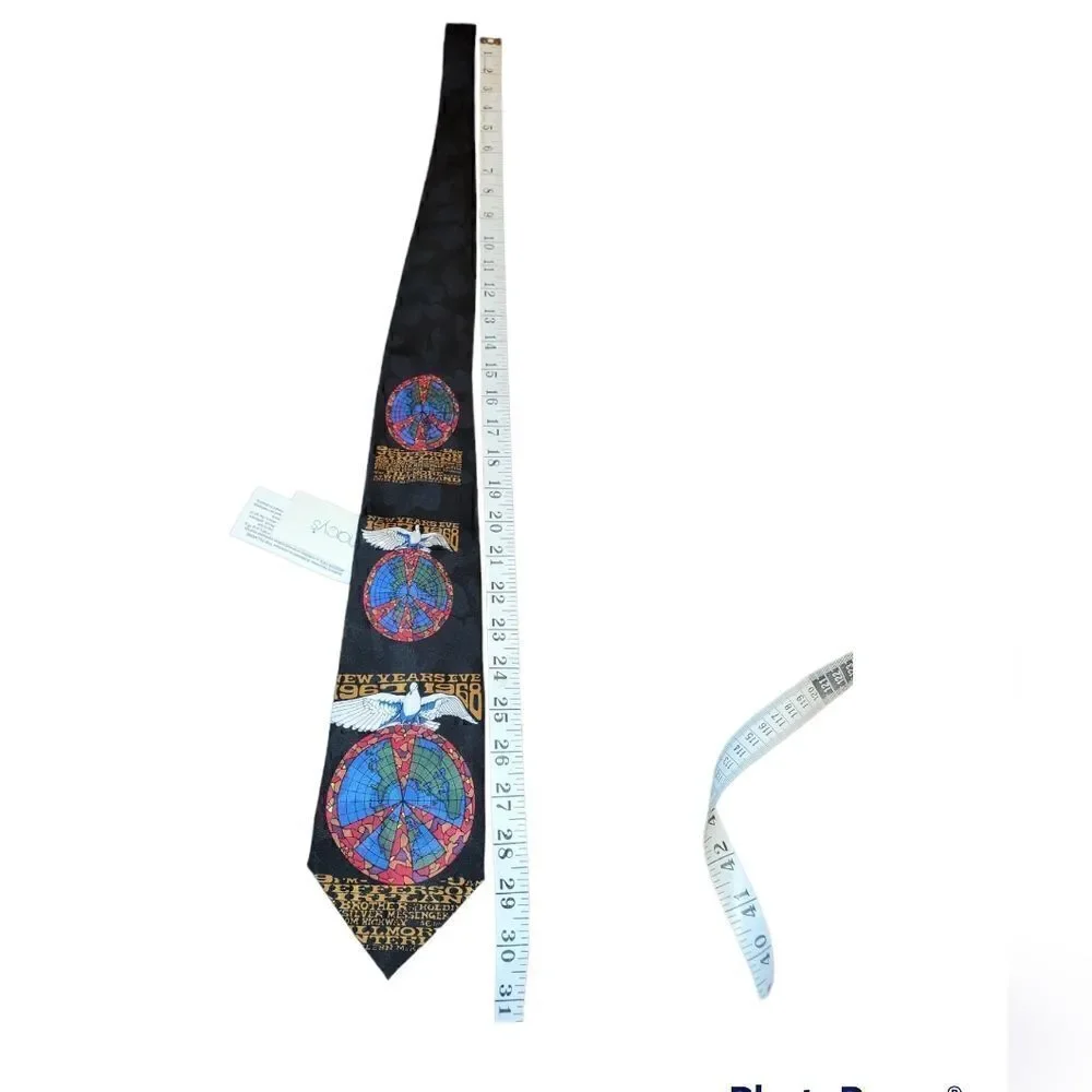 NWT Fillmore Poster Tie White Bird NYE '67-68 Bill Graham #100 100% Silk